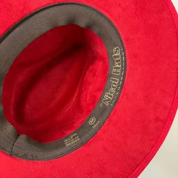 Unisex Feather Suede Wide Brim Fedora Hat